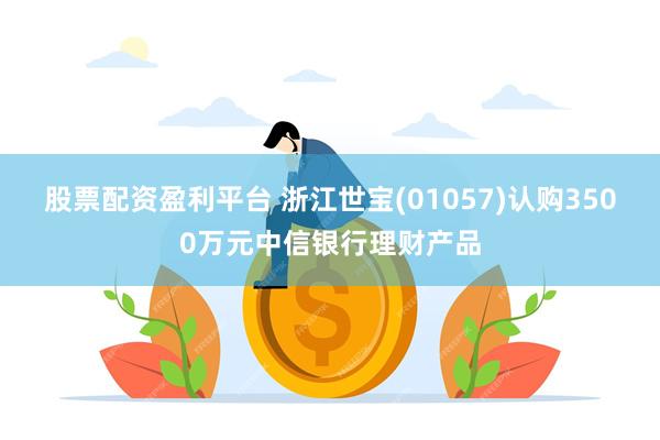 股票配资盈利平台 浙江世宝(01057)认购3500万元中信银行理财产品