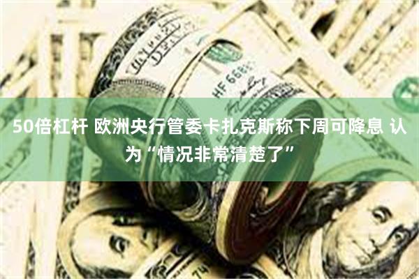 50倍杠杆 欧洲央行管委卡扎克斯称下周可降息 认为“情况非常清楚了”