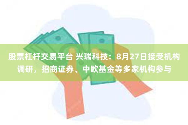 股票杠杆交易平台 兴瑞科技：8月27日接受机构调研，招商证券、中欧基金等多家机构参与