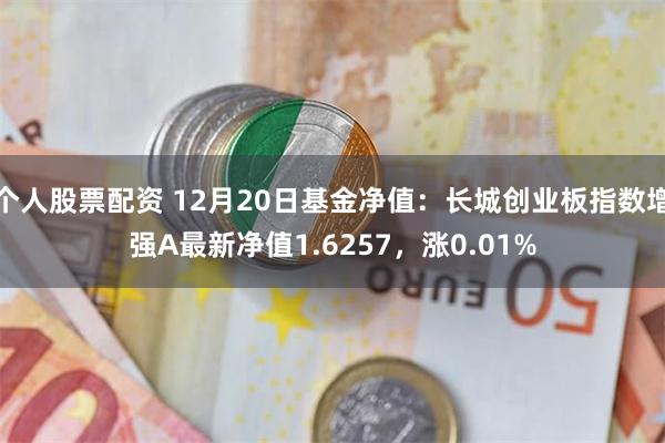 个人股票配资 12月20日基金净值：长城创业板指数增强A最新净值1.6257，涨0.01%