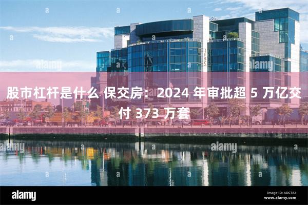 股市杠杆是什么 保交房：2024 年审批超 5 万亿交付 373 万套